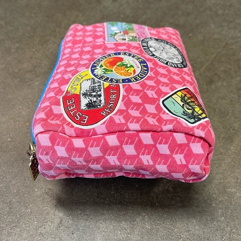 Estee Lauder Cosmetic Makeup Travel Bag- Pink Hotel Resort - Picture 7 of 12